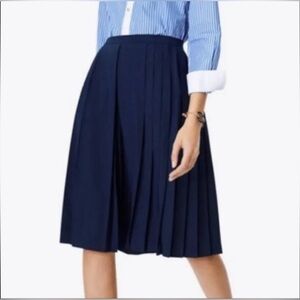 NWT Tory Burch Navy Faye Pleated Culottes (Shorts)